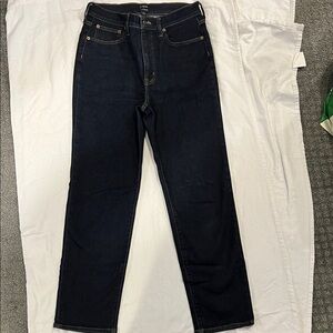 J. Crew Factory Women's Dark Blue Straight Leg Jeans